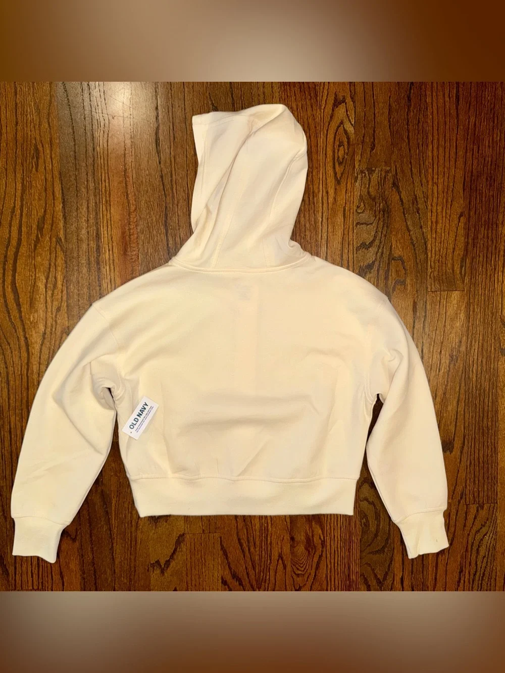 Active dynamic lightweight fleece girls size 8 medium soft zip up NWT hood cream
